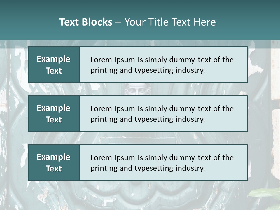 Antiqued Door And Knocker PowerPoint Template