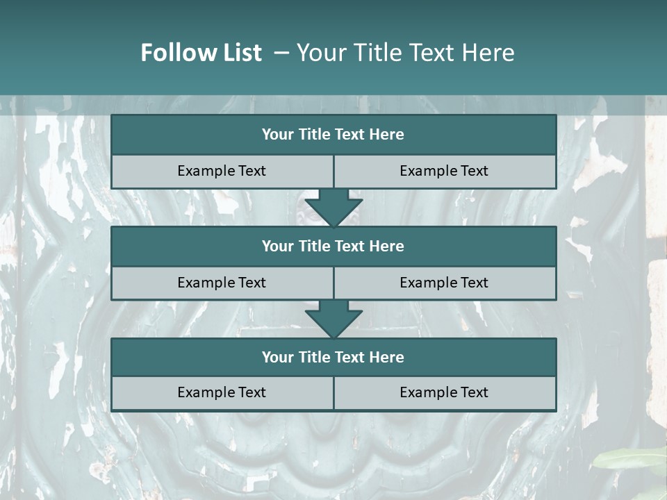 Antiqued Door And Knocker PowerPoint Template