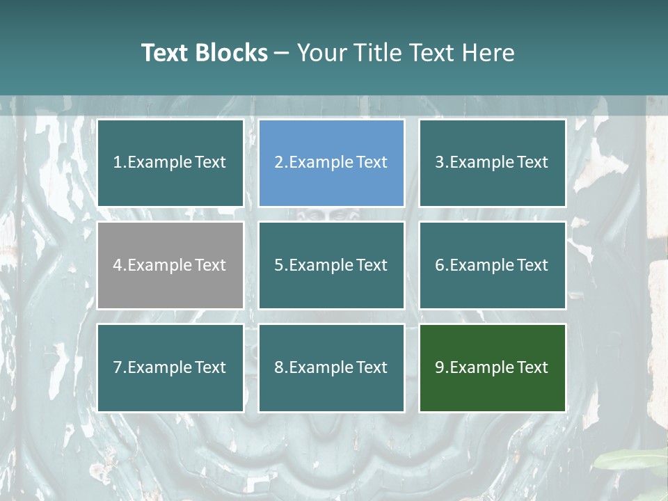 Antiqued Door And Knocker PowerPoint Template