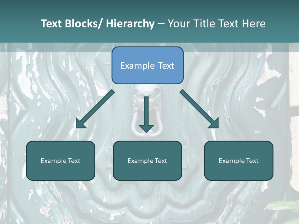 Antiqued Door And Knocker PowerPoint Template