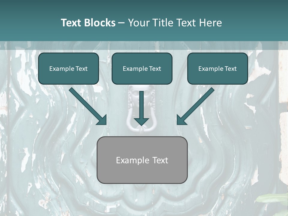 Antiqued Door And Knocker PowerPoint Template