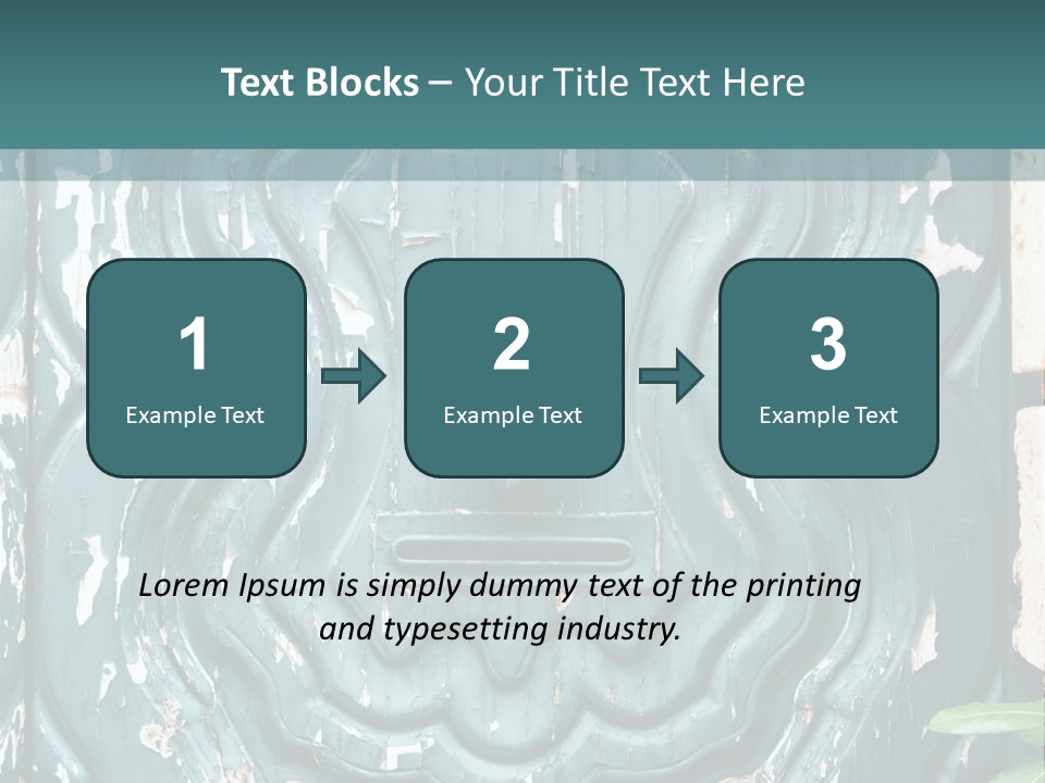 Antiqued Door And Knocker PowerPoint Template