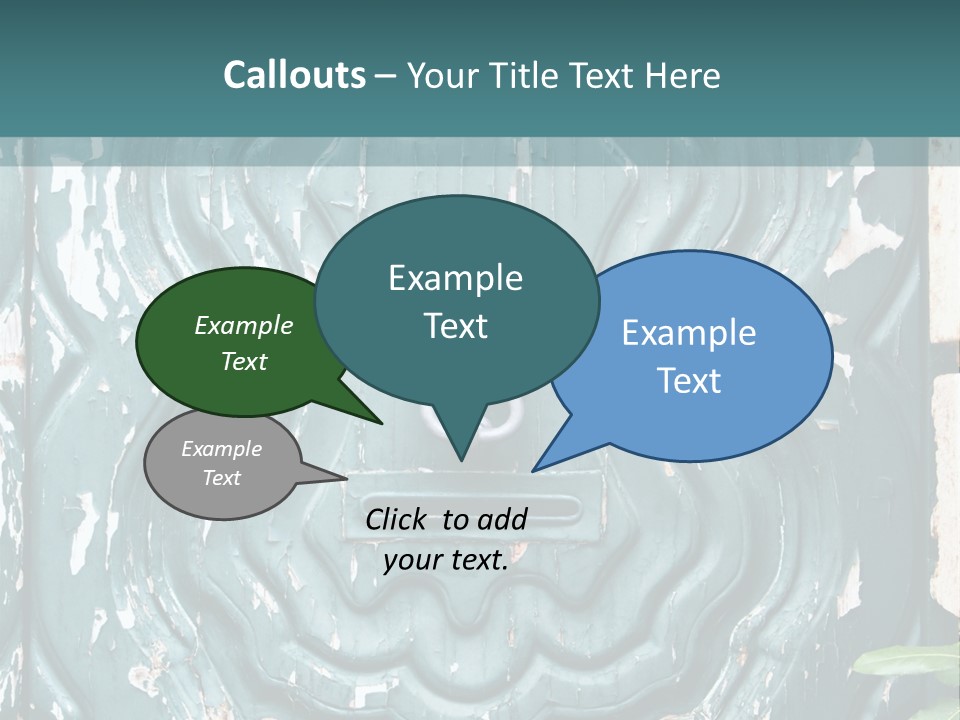 Antiqued Door And Knocker PowerPoint Template