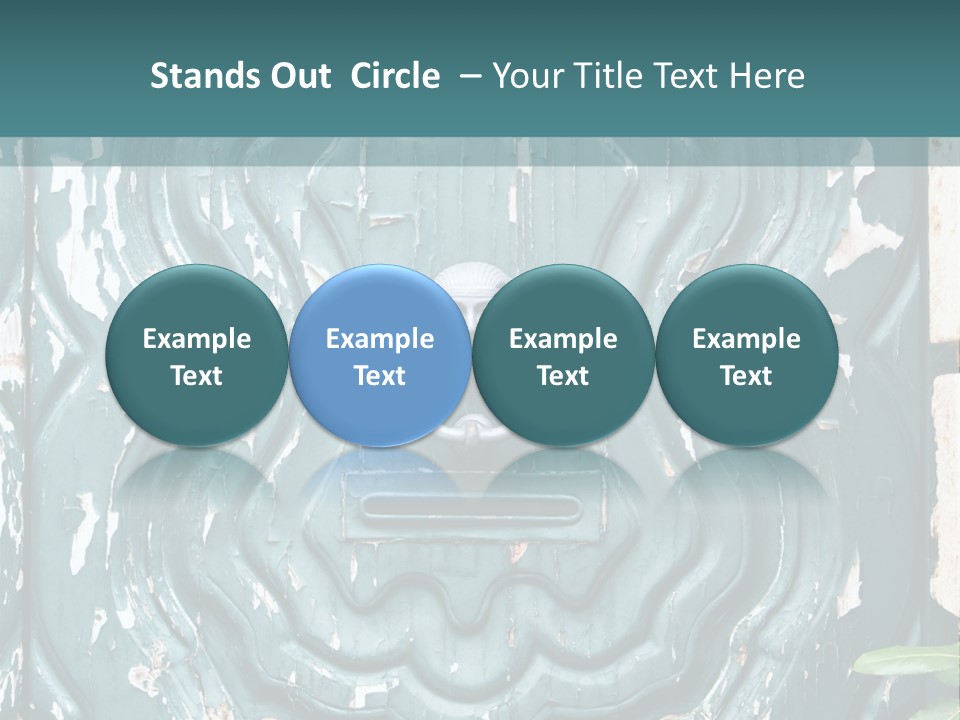 Antiqued Door And Knocker PowerPoint Template