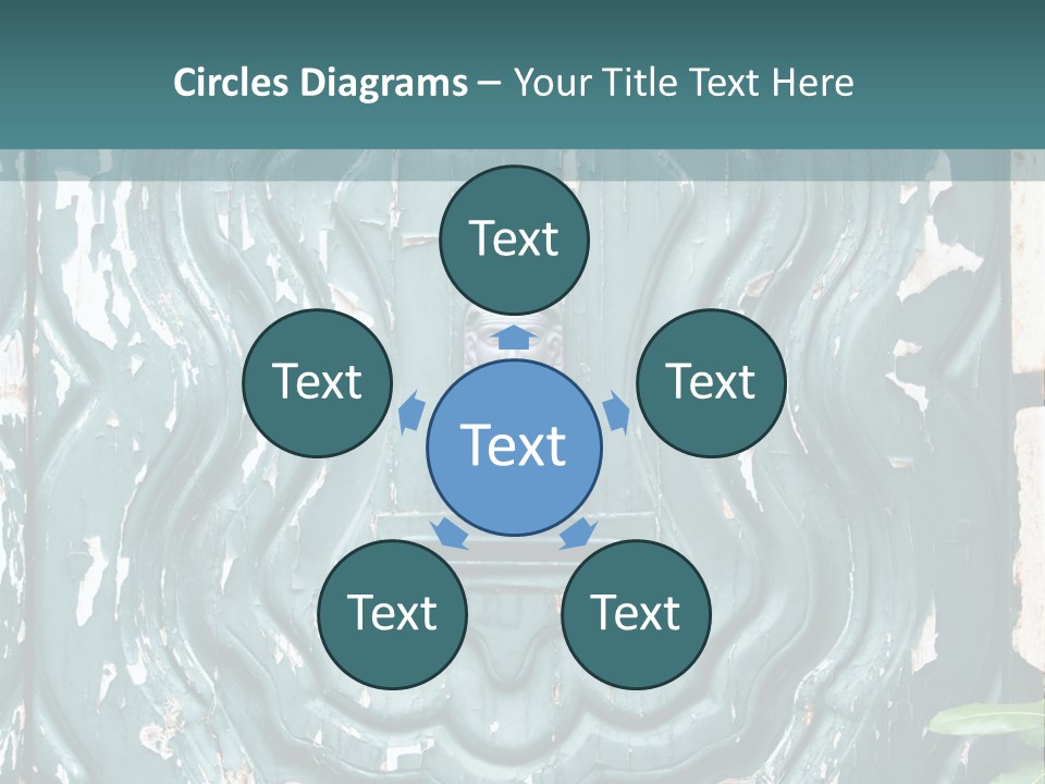 Antiqued Door And Knocker PowerPoint Template