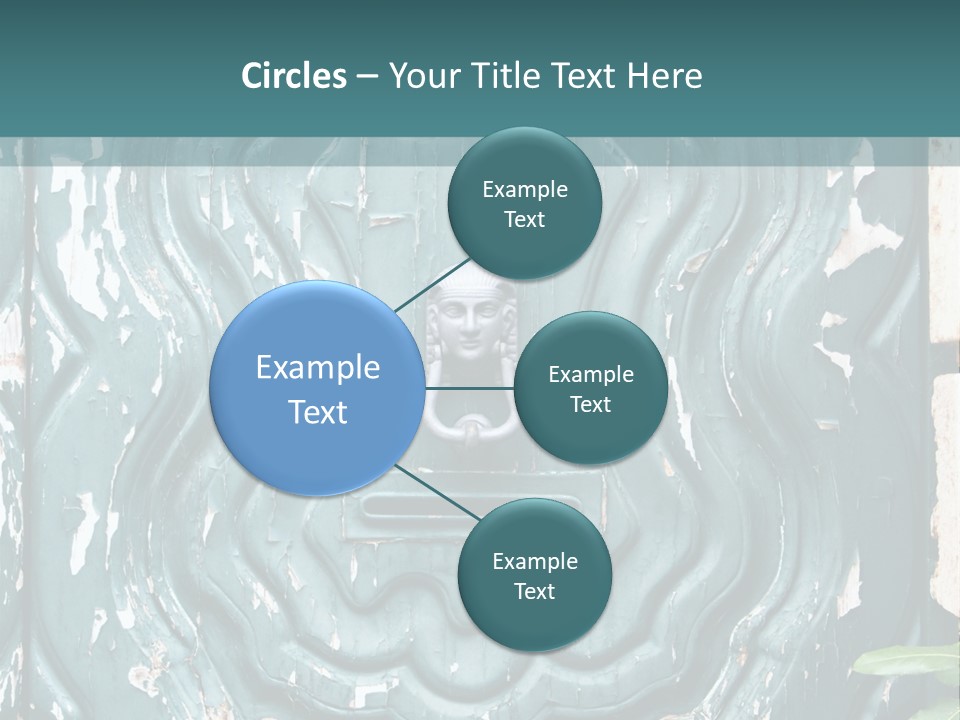 Antiqued Door And Knocker PowerPoint Template