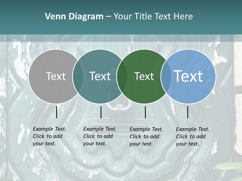 Antiqued Door And Knocker PowerPoint Template