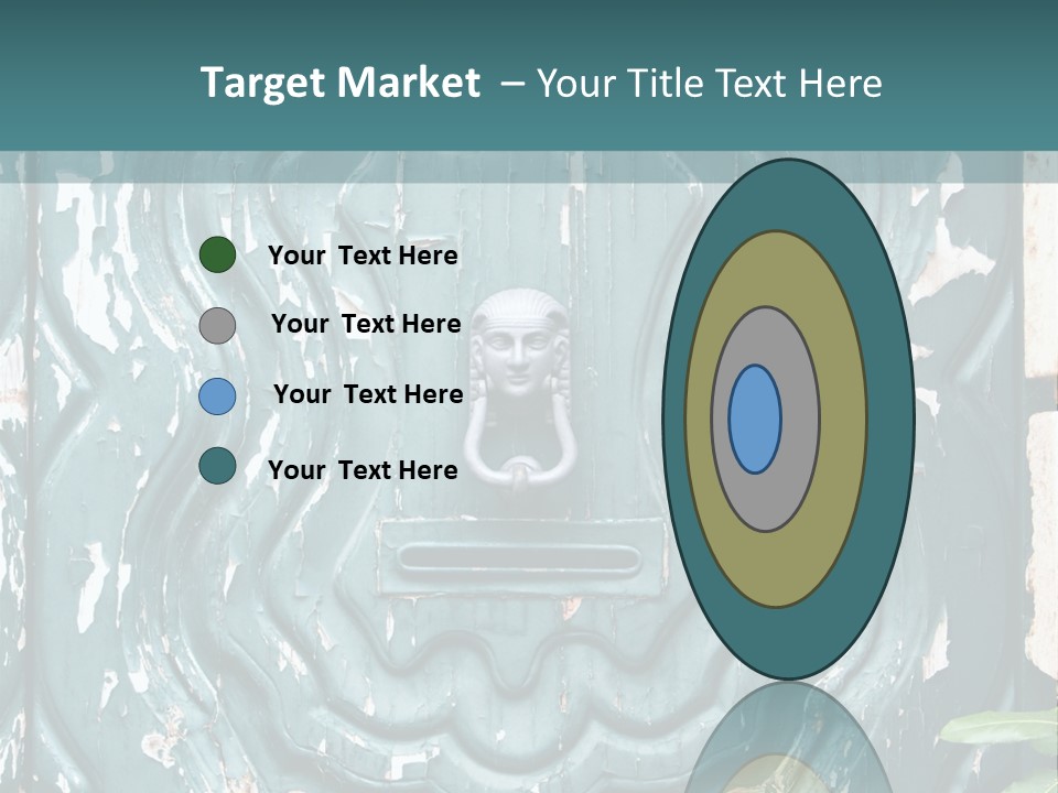 Antiqued Door And Knocker PowerPoint Template