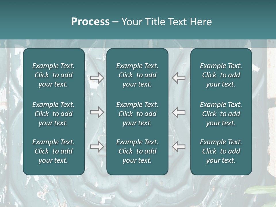 Antiqued Door And Knocker PowerPoint Template
