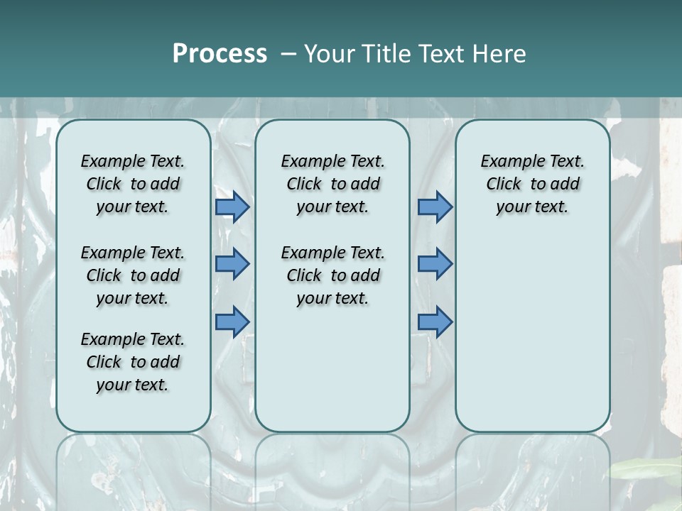 Antiqued Door And Knocker PowerPoint Template