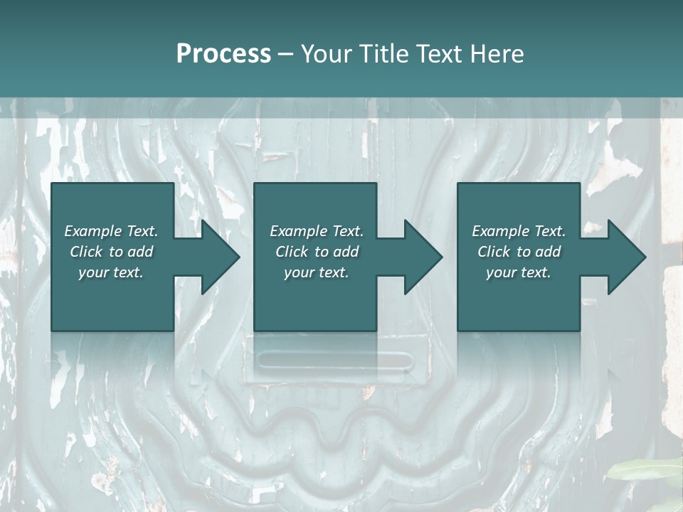 Antiqued Door And Knocker PowerPoint Template