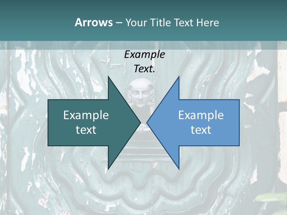 Antiqued Door And Knocker PowerPoint Template