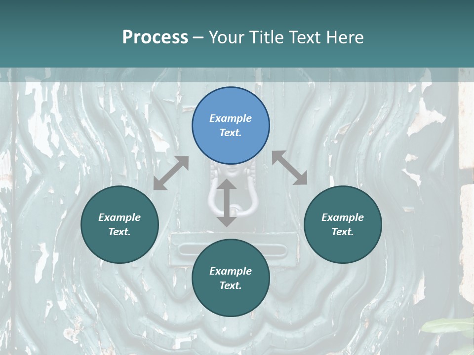 Antiqued Door And Knocker PowerPoint Template