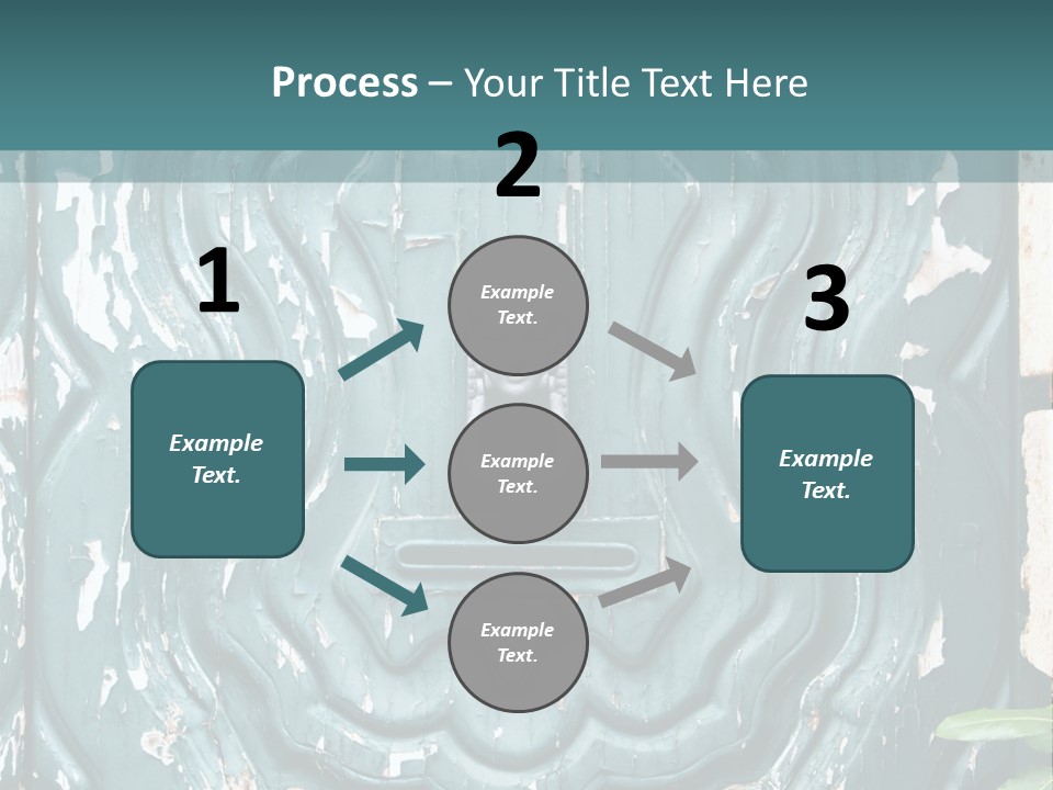 Antiqued Door And Knocker PowerPoint Template