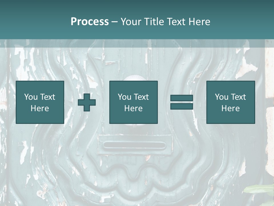Antiqued Door And Knocker PowerPoint Template