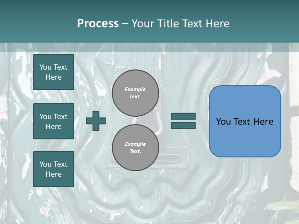 Antiqued Door And Knocker PowerPoint Template