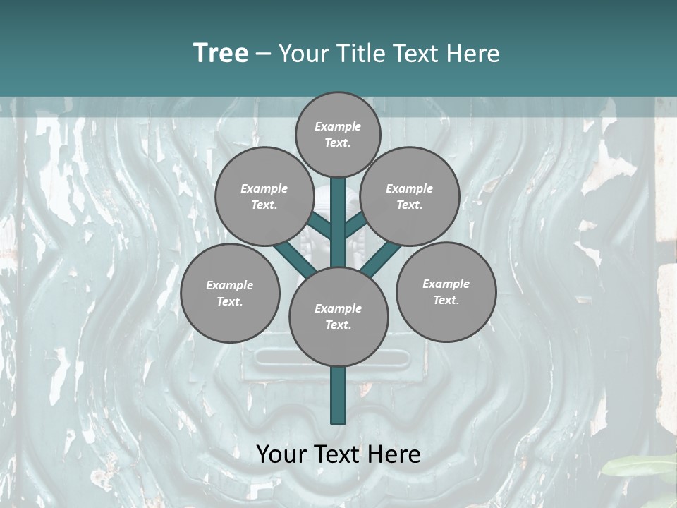 Antiqued Door And Knocker PowerPoint Template