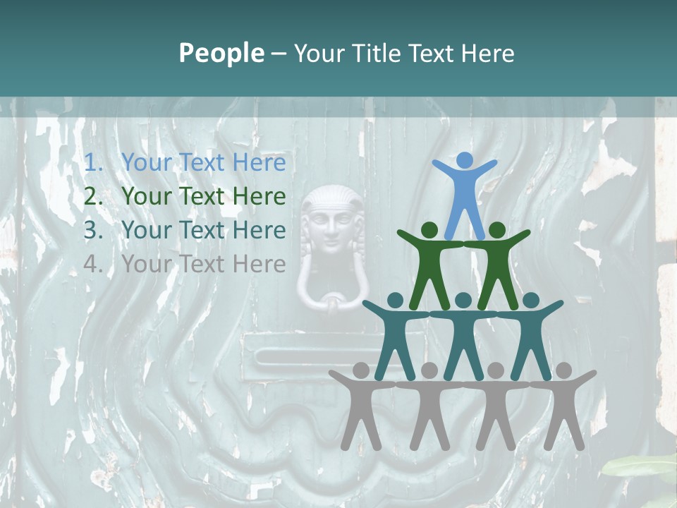 Antiqued Door And Knocker PowerPoint Template