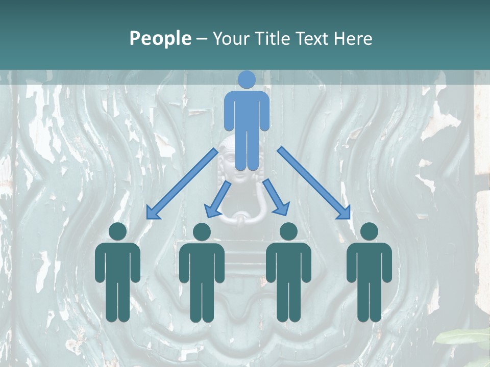 Antiqued Door And Knocker PowerPoint Template