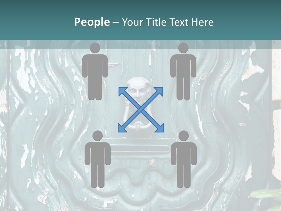 Antiqued Door And Knocker PowerPoint Template