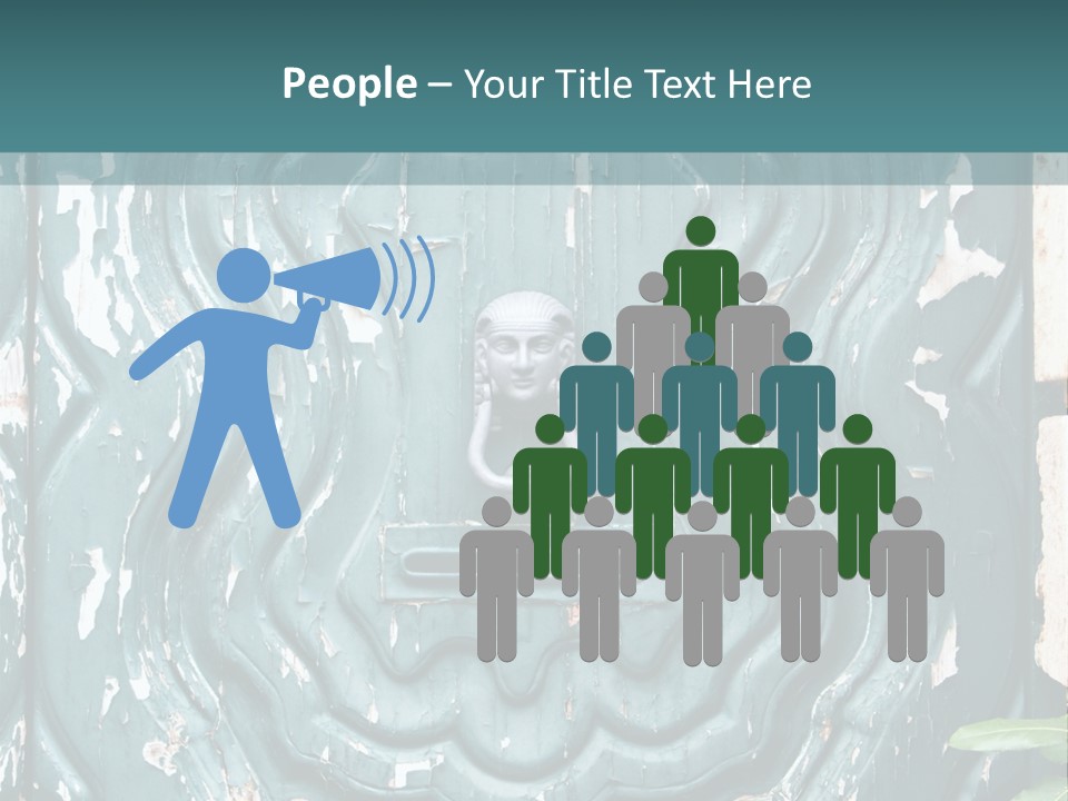 Antiqued Door And Knocker PowerPoint Template