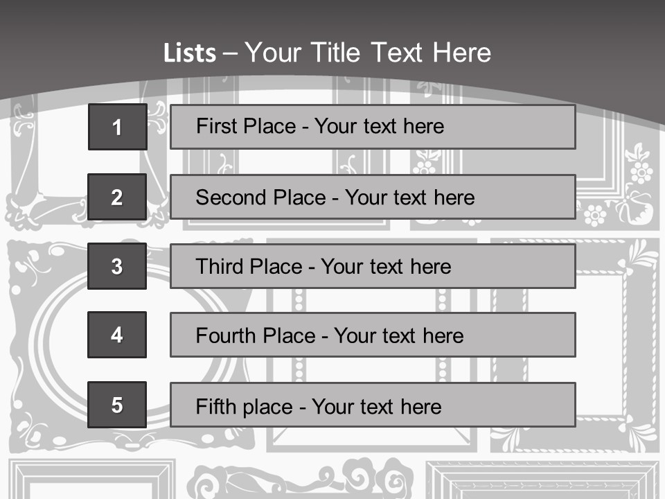 Picture Frame Vector Stock Vector Illustration: PowerPoint Template