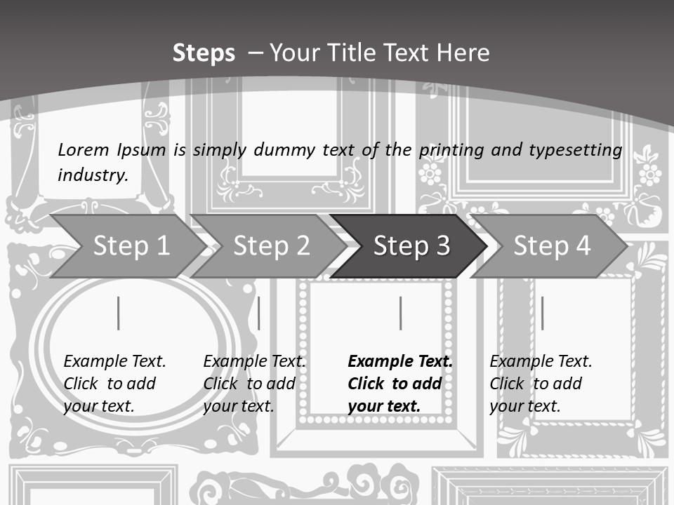 Picture Frame Vector Stock Vector Illustration: PowerPoint Template
