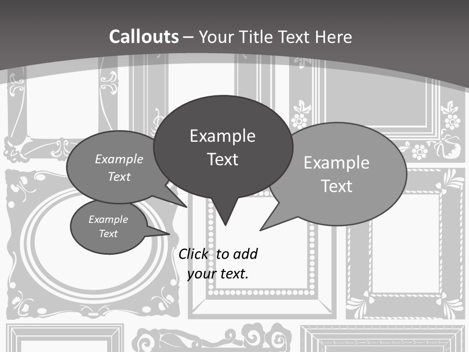 Picture Frame Vector Stock Vector Illustration: PowerPoint Template
