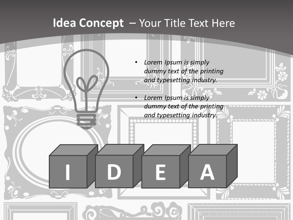Picture Frame Vector Stock Vector Illustration: PowerPoint Template