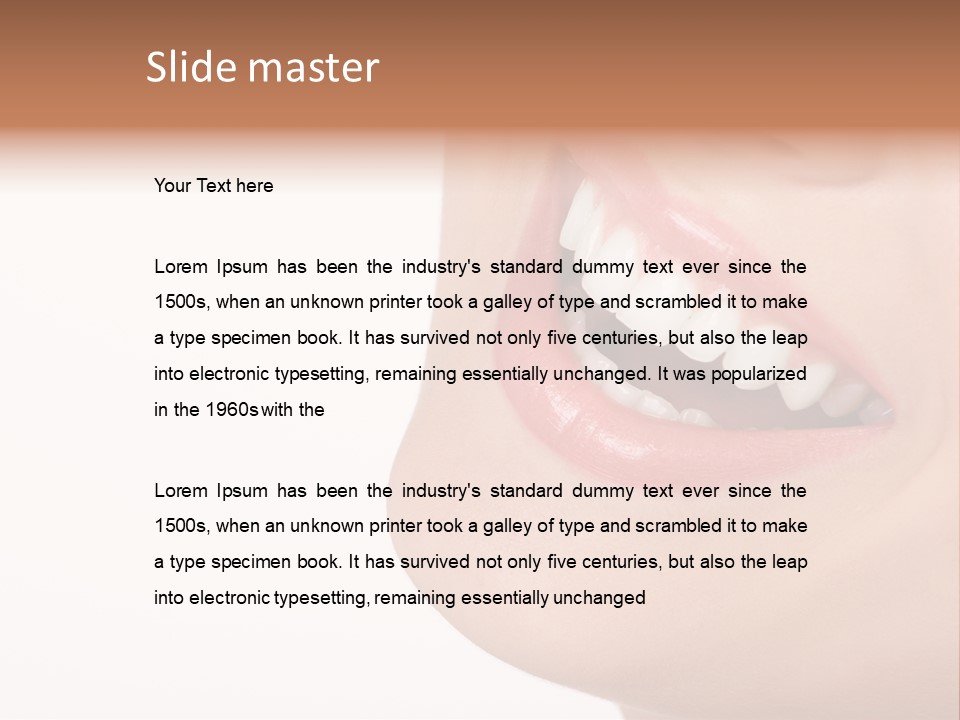 Beautiful Young Woman. Isolated Over White Background PowerPoint Template