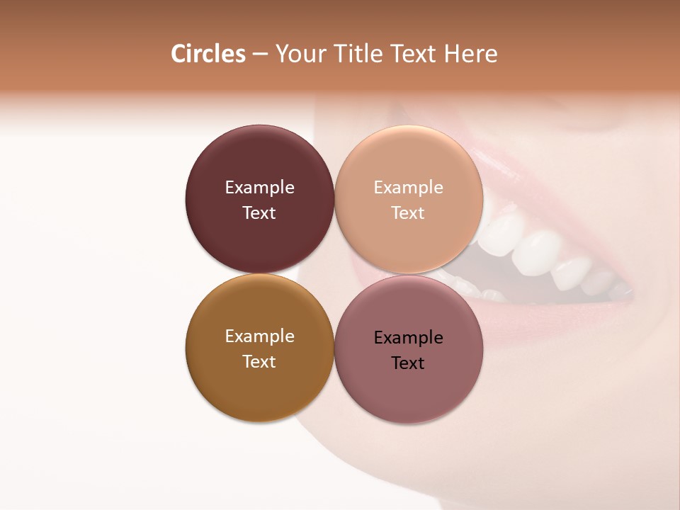 Beautiful Young Woman. Isolated Over White Background PowerPoint Template