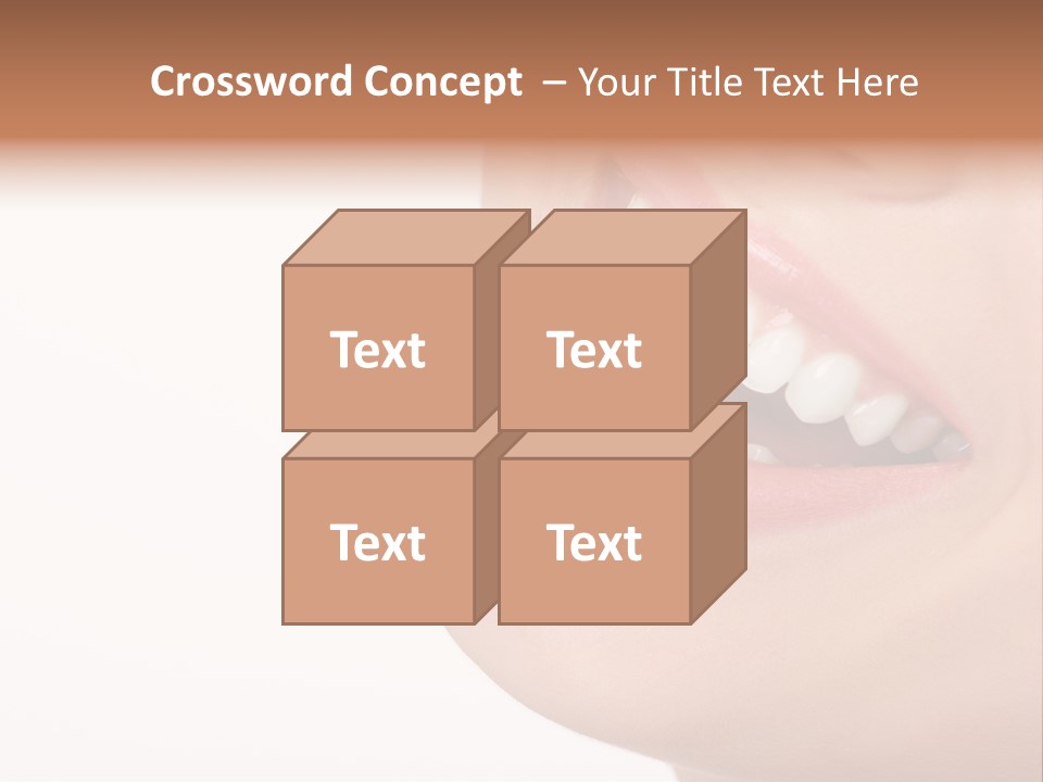 Beautiful Young Woman. Isolated Over White Background PowerPoint Template