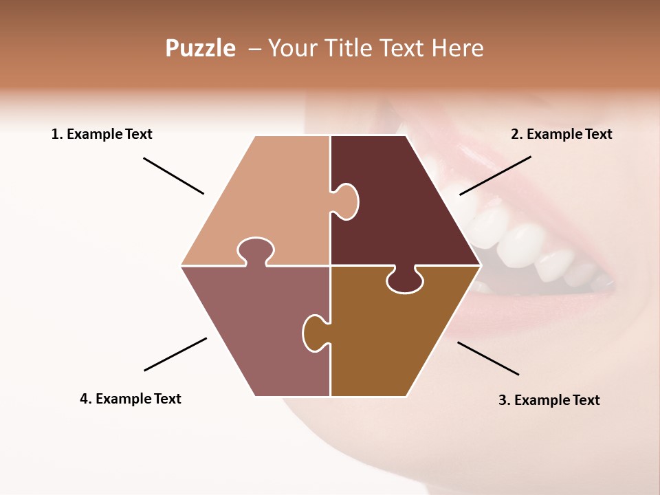 Beautiful Young Woman. Isolated Over White Background PowerPoint Template