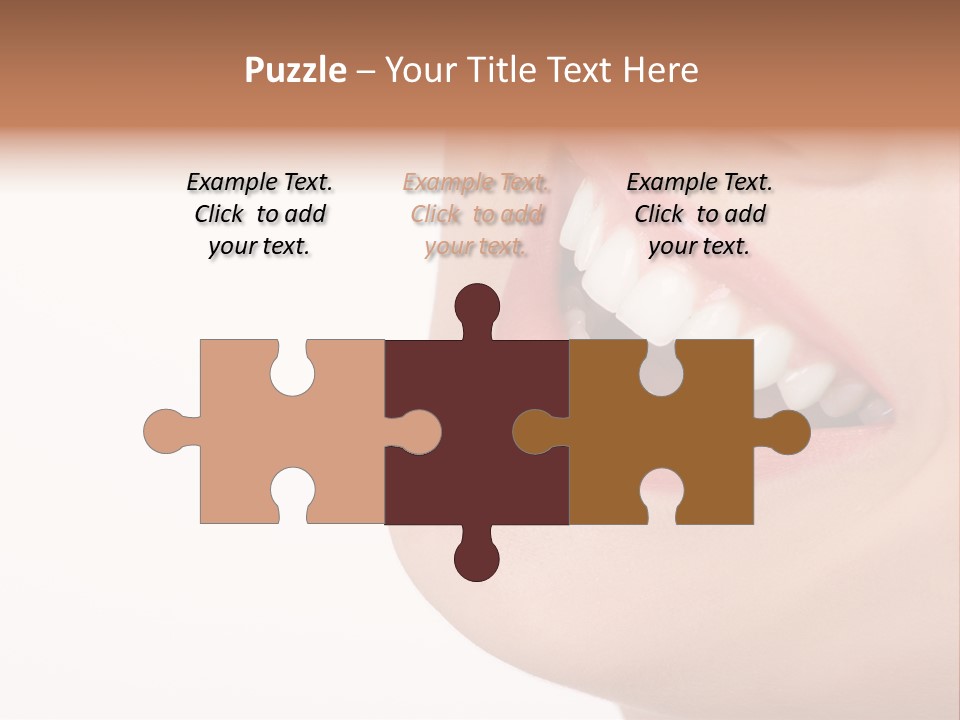 Beautiful Young Woman. Isolated Over White Background PowerPoint Template