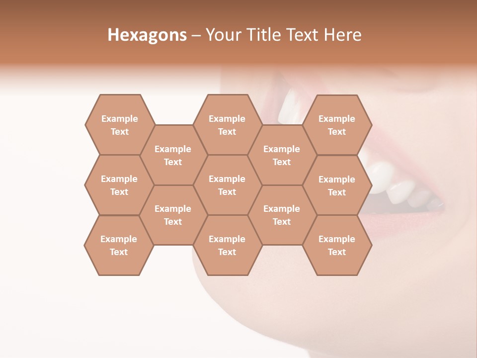 Beautiful Young Woman. Isolated Over White Background PowerPoint Template