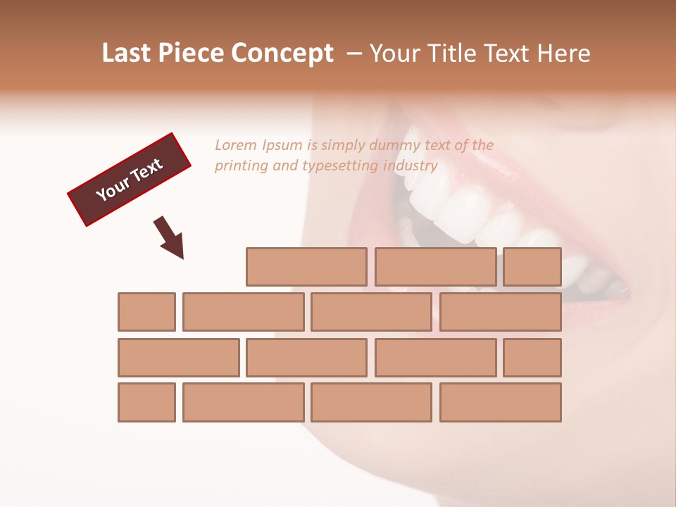 Beautiful Young Woman. Isolated Over White Background PowerPoint Template