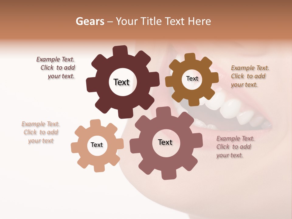 Beautiful Young Woman. Isolated Over White Background PowerPoint Template