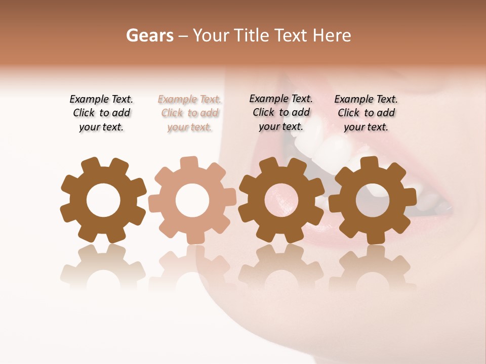 Beautiful Young Woman. Isolated Over White Background PowerPoint Template