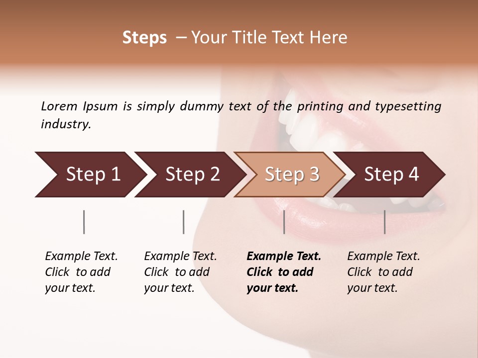 Beautiful Young Woman. Isolated Over White Background PowerPoint Template