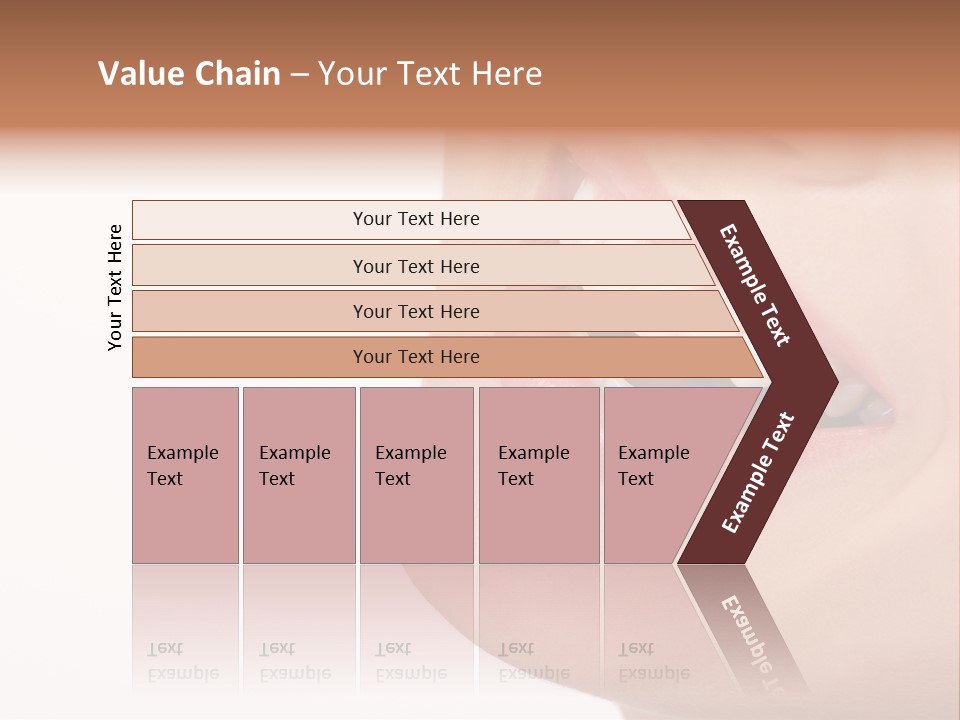 Beautiful Young Woman. Isolated Over White Background PowerPoint Template