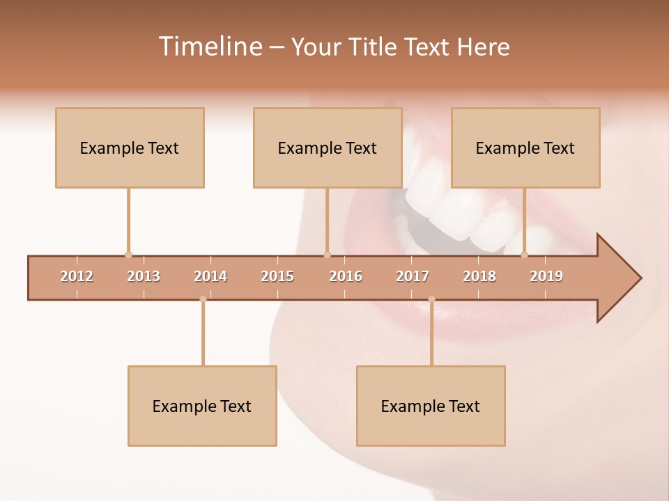 Beautiful Young Woman. Isolated Over White Background PowerPoint Template