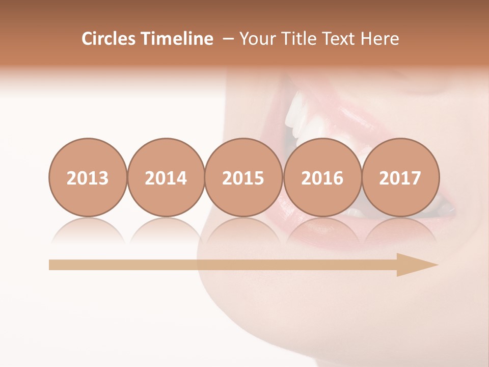 Beautiful Young Woman. Isolated Over White Background PowerPoint Template