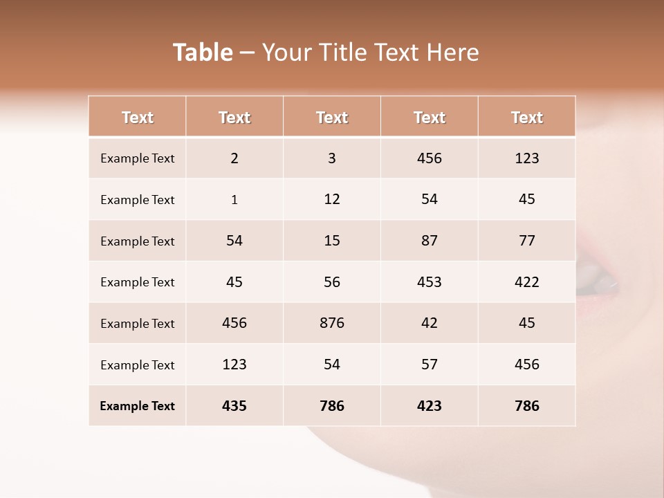 Beautiful Young Woman. Isolated Over White Background PowerPoint Template