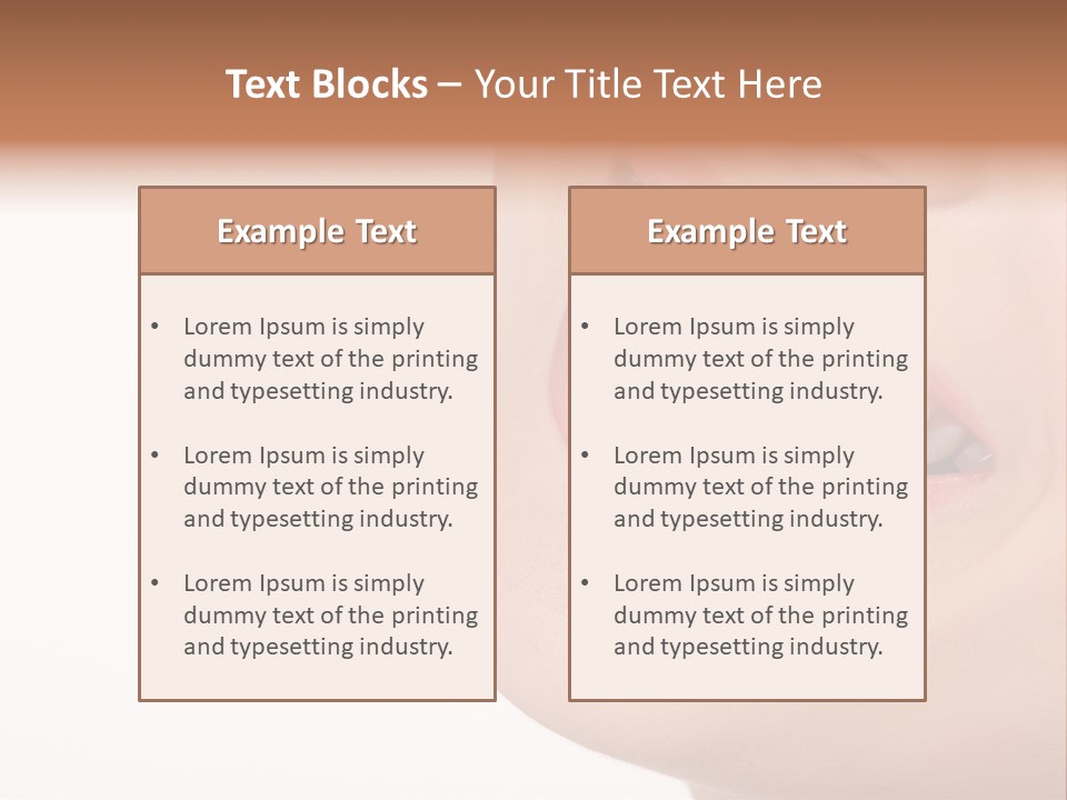 Beautiful Young Woman. Isolated Over White Background PowerPoint Template