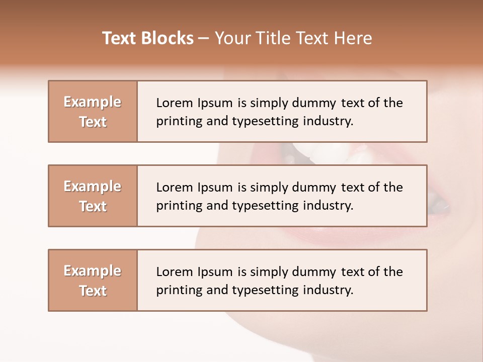 Beautiful Young Woman. Isolated Over White Background PowerPoint Template