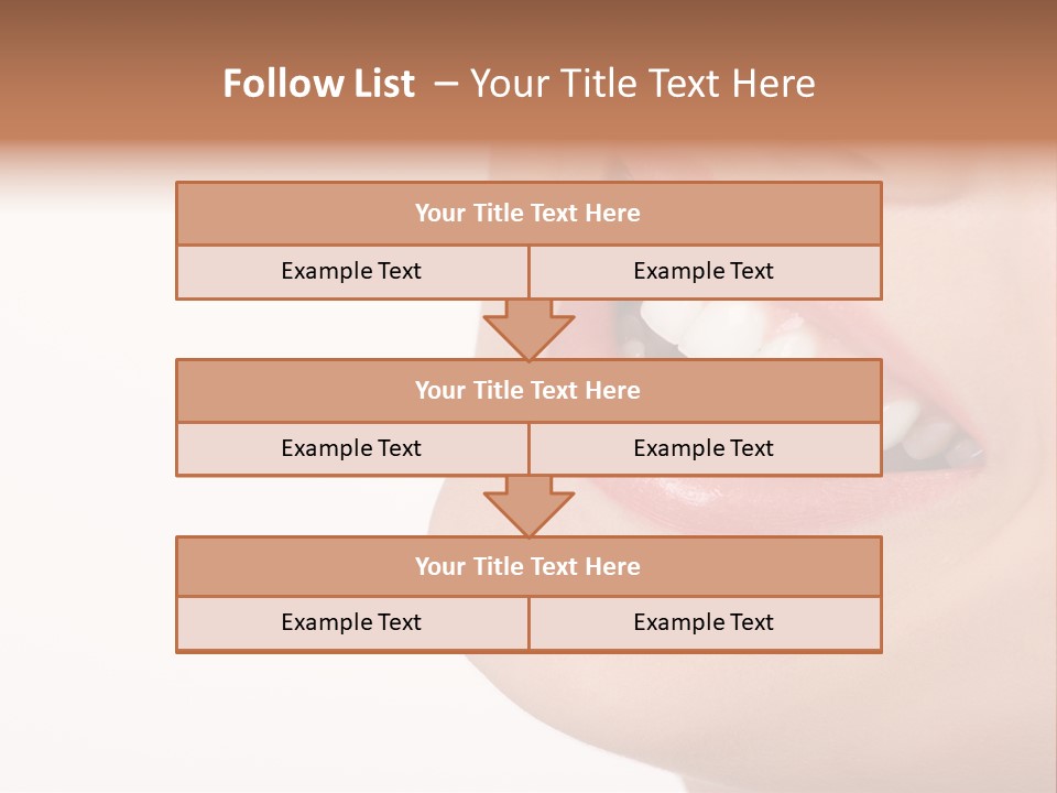 Beautiful Young Woman. Isolated Over White Background PowerPoint Template