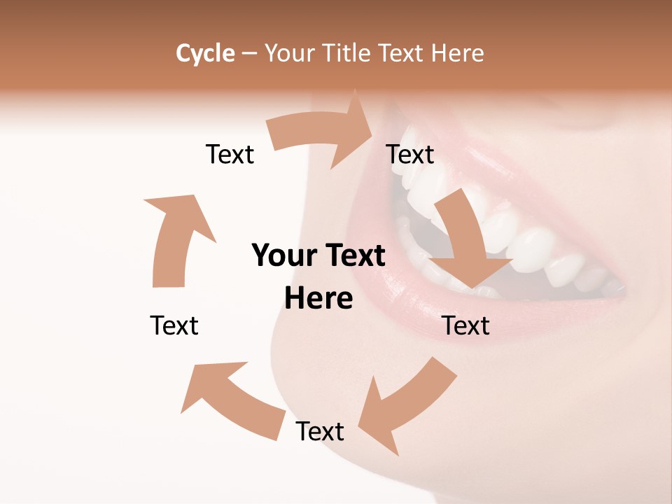 Beautiful Young Woman. Isolated Over White Background PowerPoint Template