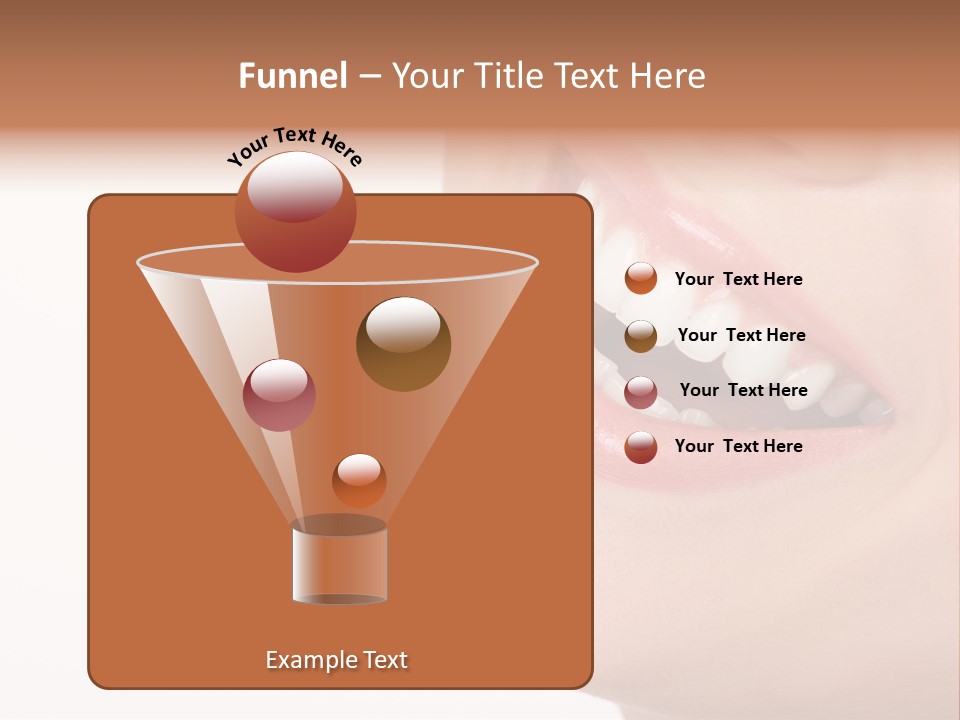 Beautiful Young Woman. Isolated Over White Background PowerPoint Template