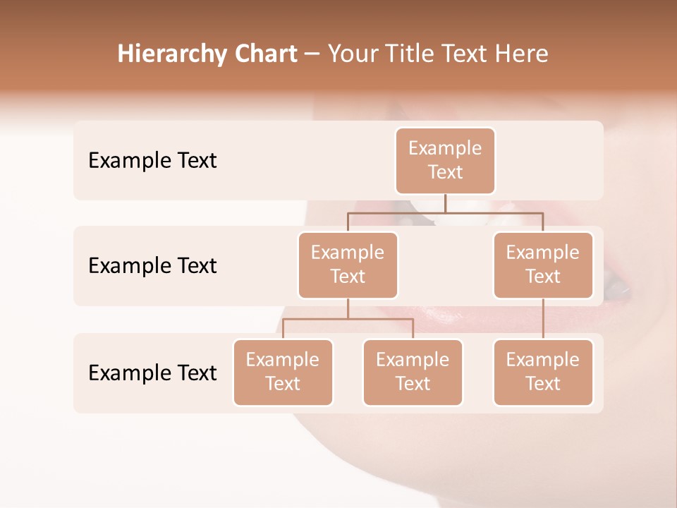 Beautiful Young Woman. Isolated Over White Background PowerPoint Template