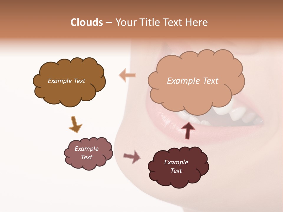 Beautiful Young Woman. Isolated Over White Background PowerPoint Template